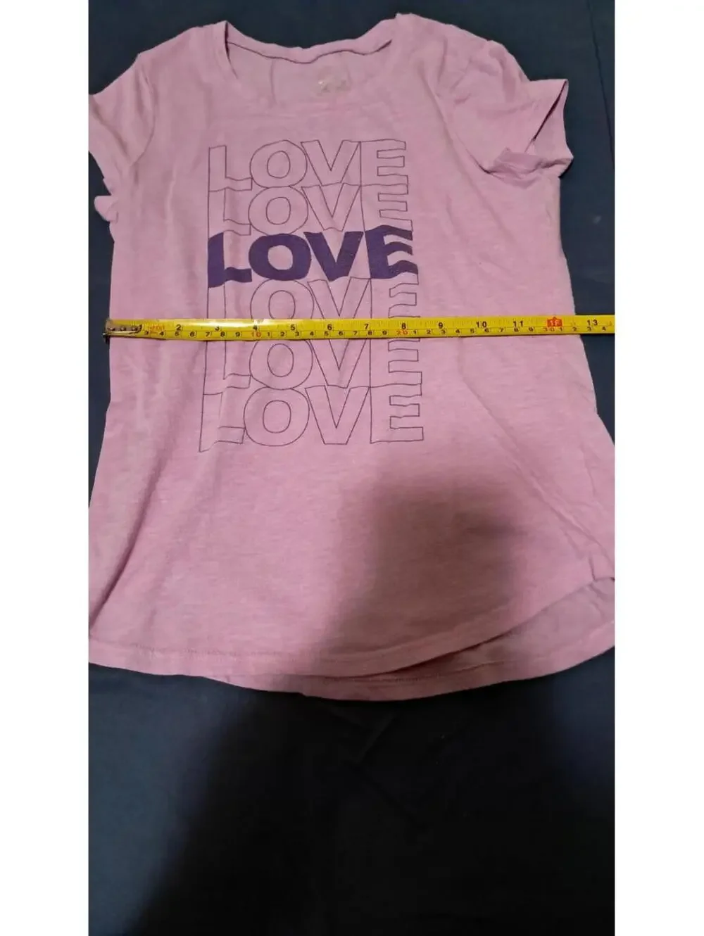 Justice Size 10 Purple‎ Size Baby Tee Short Sleeve Love